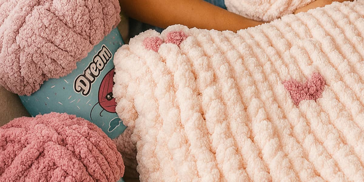 Chunky deka so srdiečkami