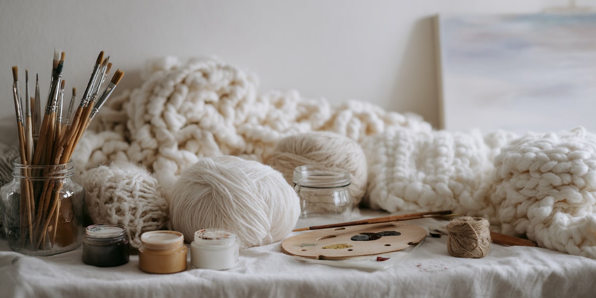 Farba roka 2026 Cloud Dancer v háčkovaní a pletení