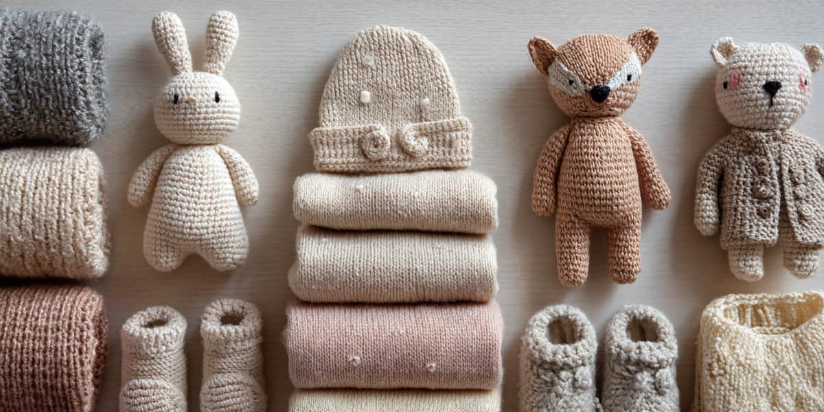 Háčkované a pletené výrobky pre deti a novorodencov
