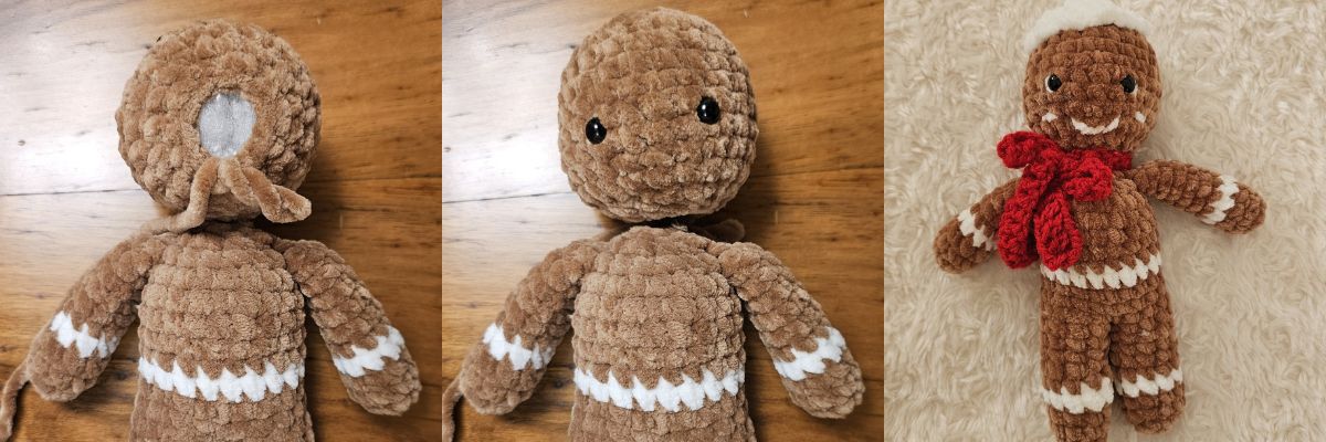 Háčkovaný perníček z priadze Natana – vianočná ozdoba MAŠĽA 