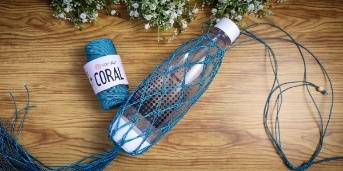 Macrame držiak na fľašu