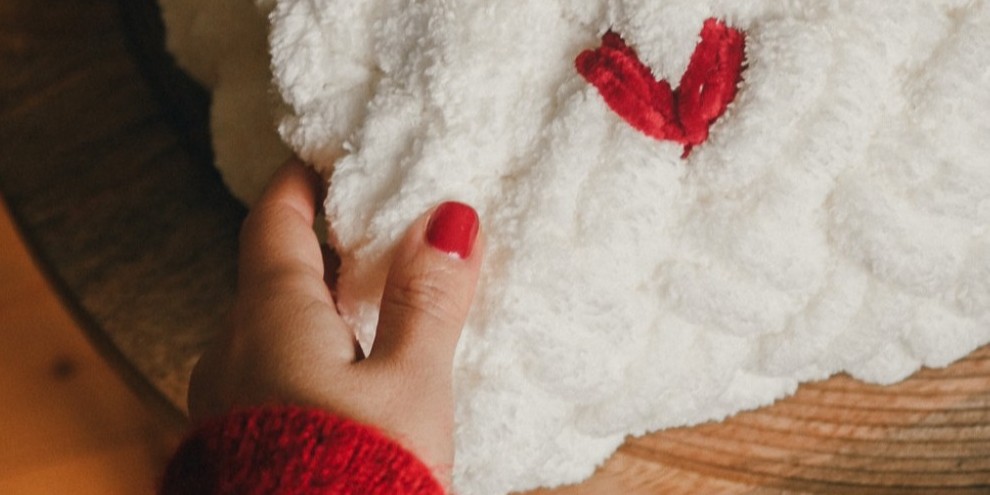 Chunky deka so srdiečkami