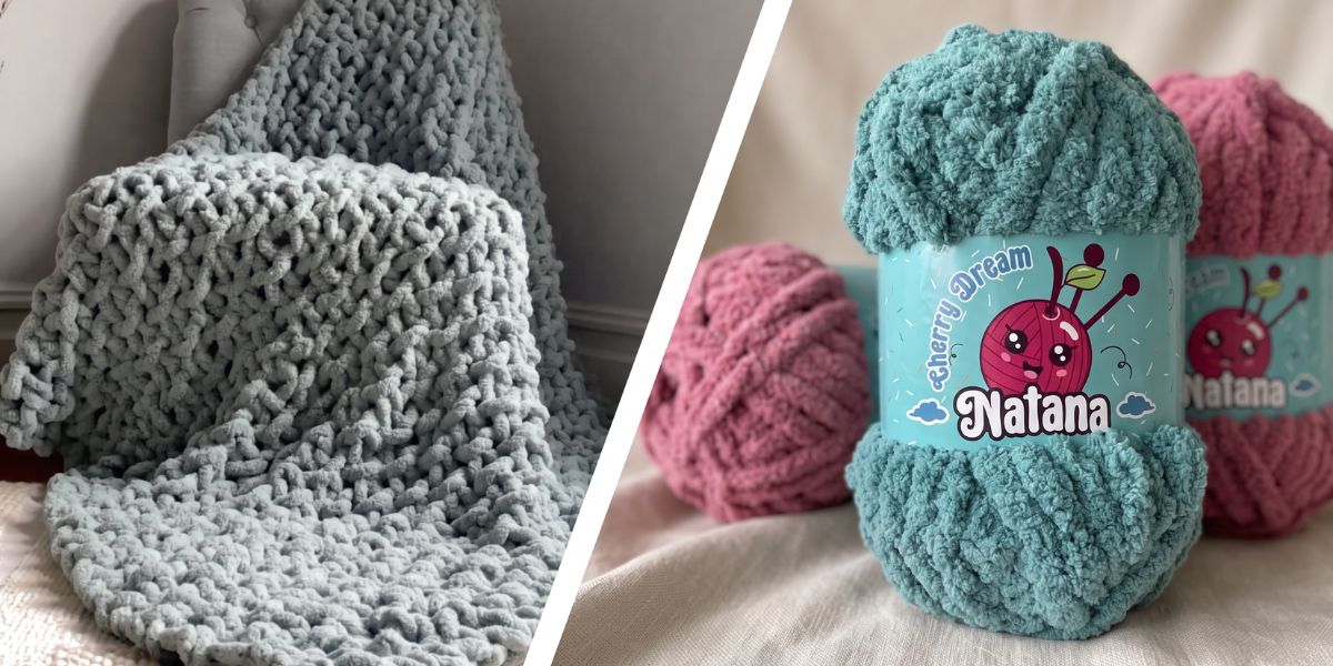 Natana Dream deka - perličkový vzor (Seed stitch)