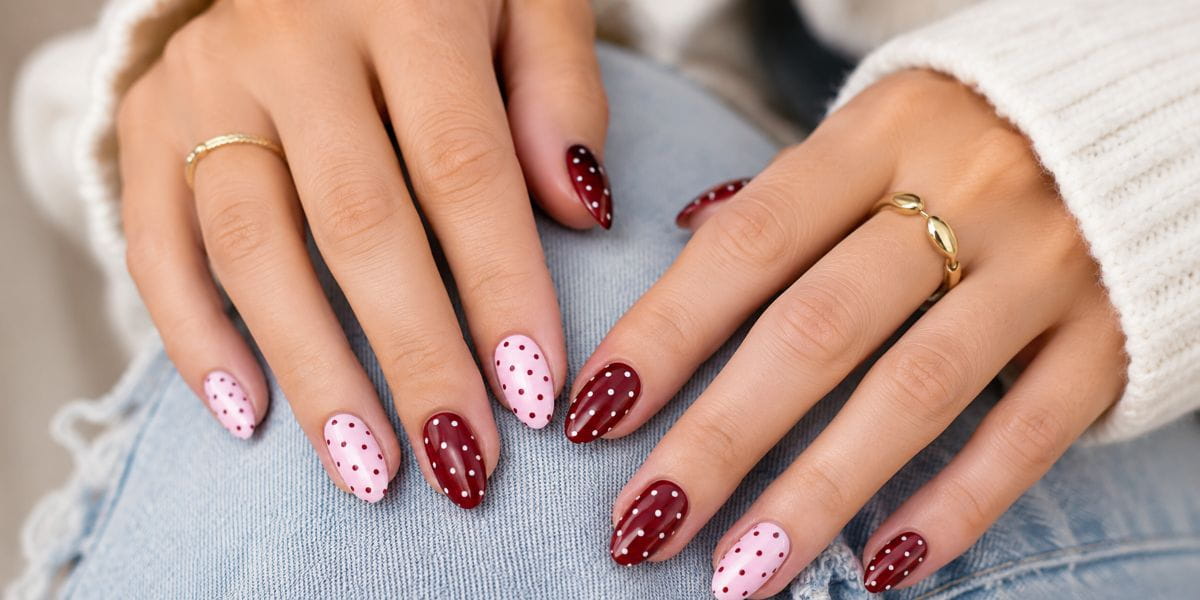 Polka dots nechty