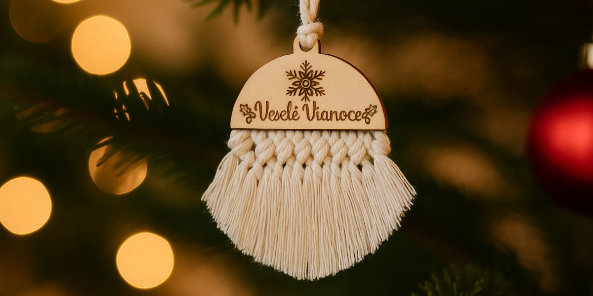 Macrame vianočná guľa – jednoduchý návod pre začiatočníkov