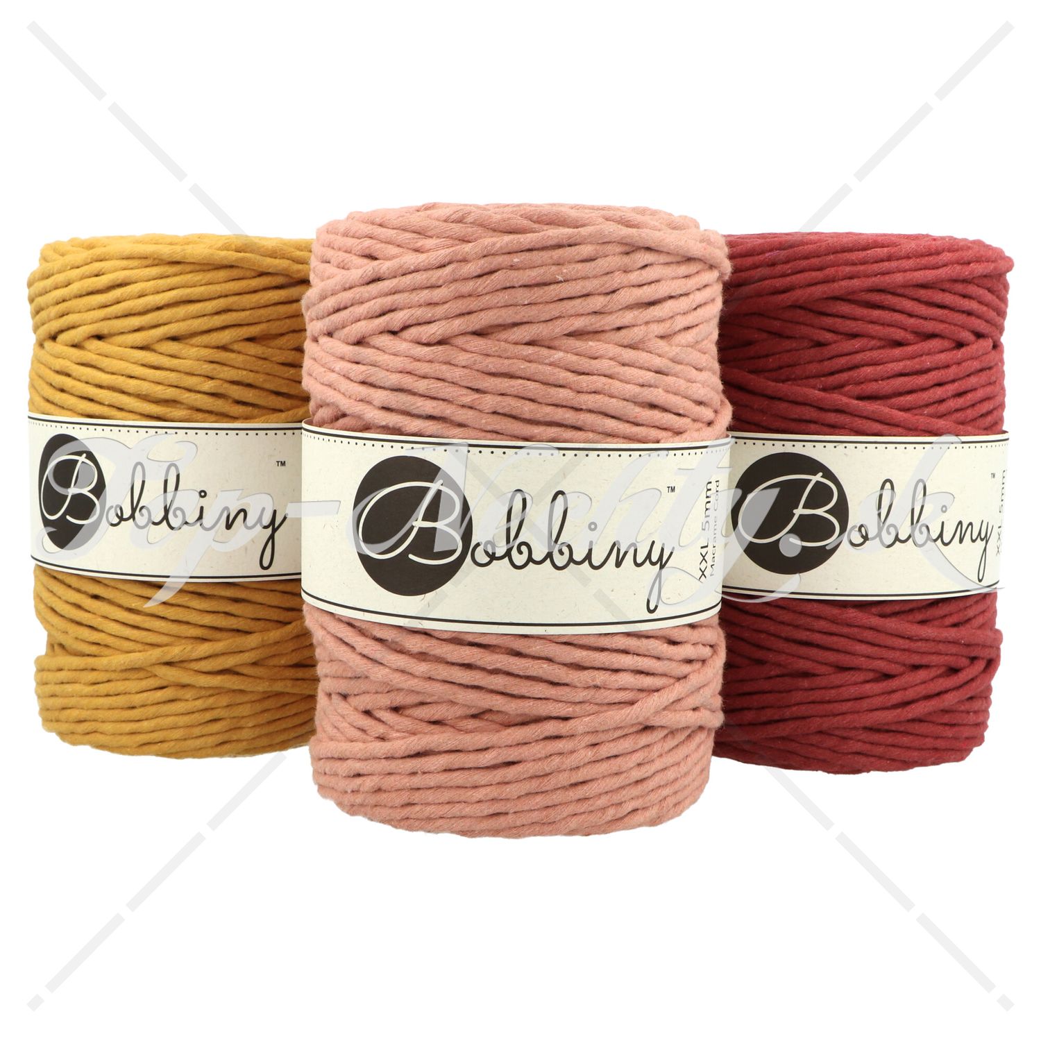 Bobbiny XXL 5mm Single Ply Macrame Cord (Pearl) 100m