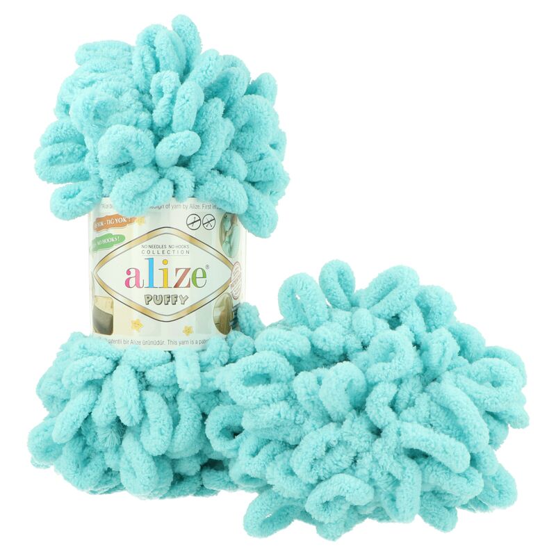 Alize Puffy 128 svetlá tyrkysová