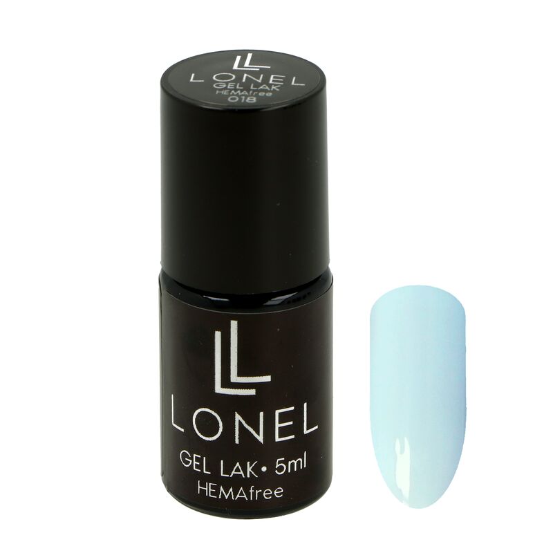 Bledomodrý gél lak LONEL HEMA free 023 5ml