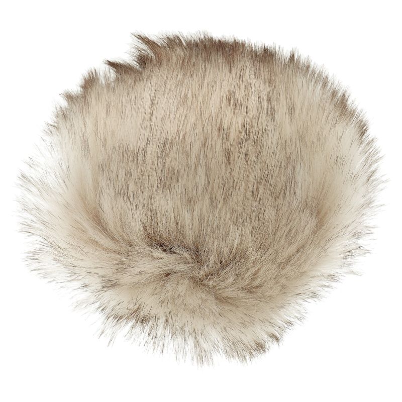 Brmbolec z umelej kožušiny v béžovej farbe 15cm