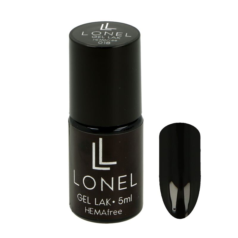 Čierny gél lak LONEL HEMA free 001 5ml