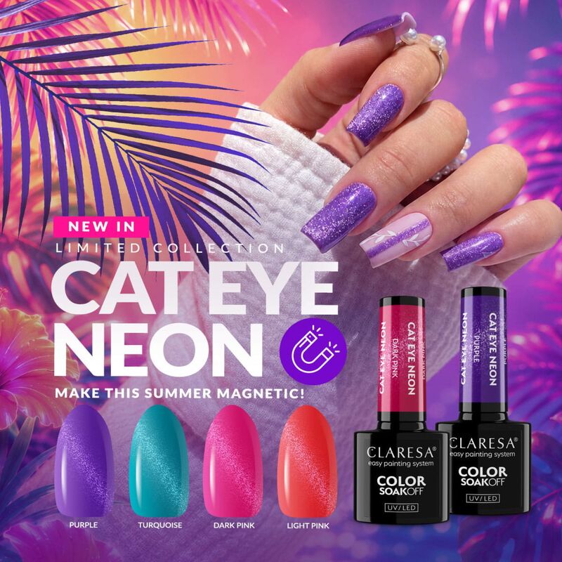 CLARESA gél lak Cat Eye Neon 5g - rôzne