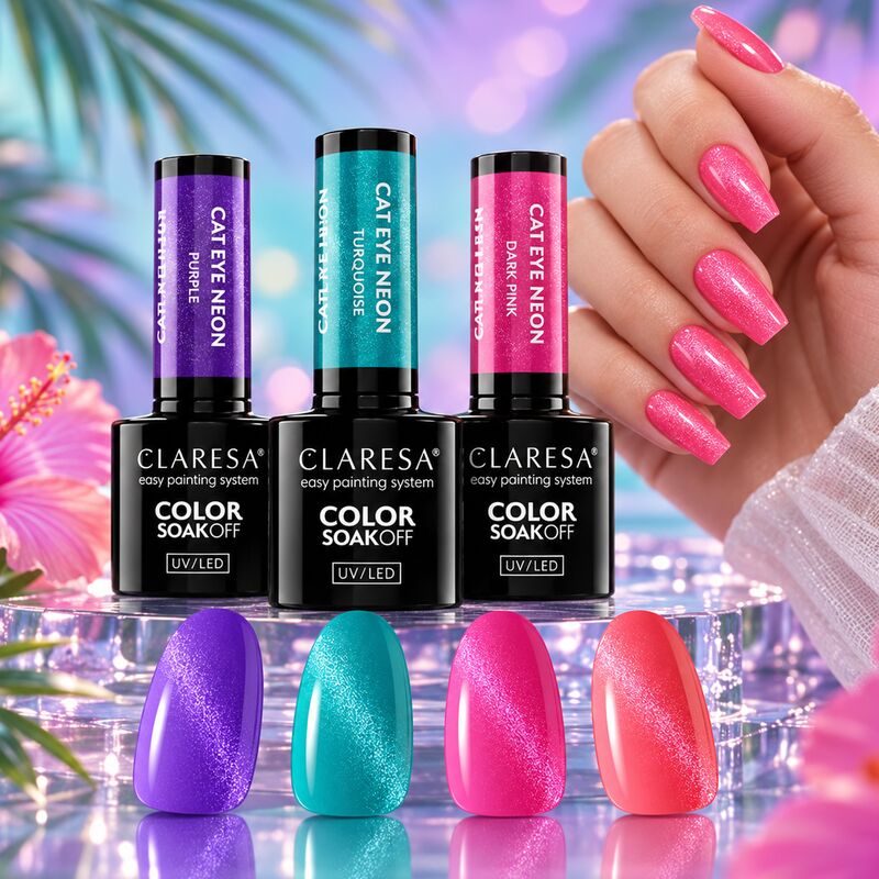 CLARESA gél lak Cat Eye Neon 5g - rôzne