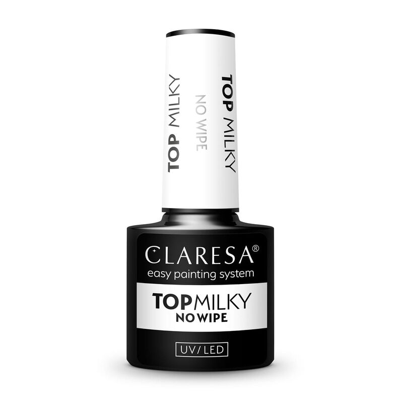 CLARESA Top Milky 5g vrchný gél lak