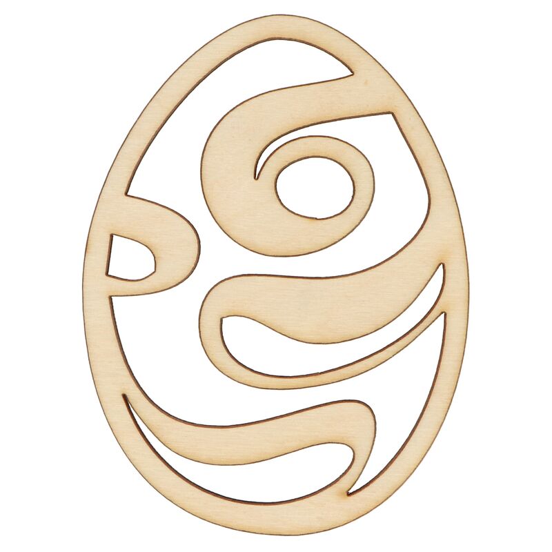 Drevené vajíčko s ornamentom 9,5x7cm