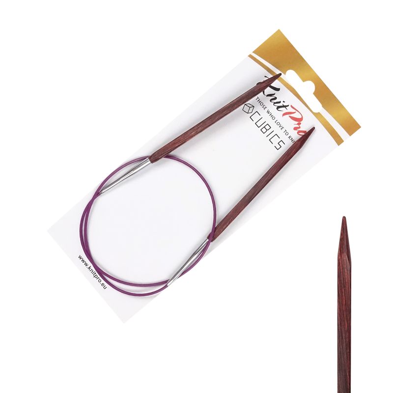 Ergonomické kruhové ihlice KnitPro Cubics 60 cm 6 mm
