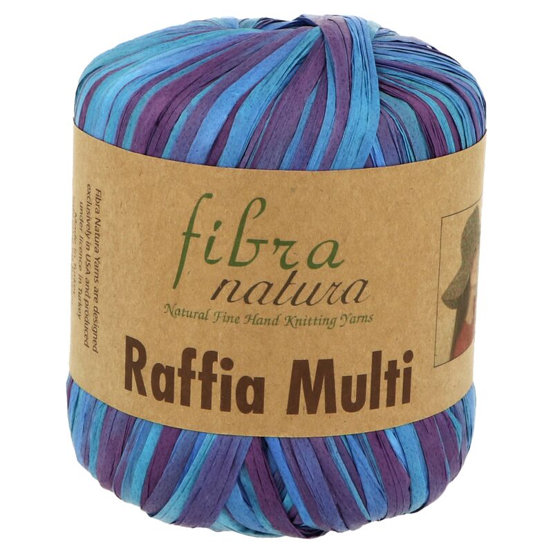 Fibra Natura Raffia Multi 117-08 modrá s fialovou