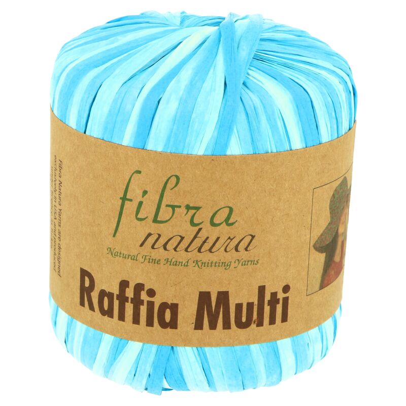 Fibra Natura Raffia Multi 117-20 svetlomodrá s bielou