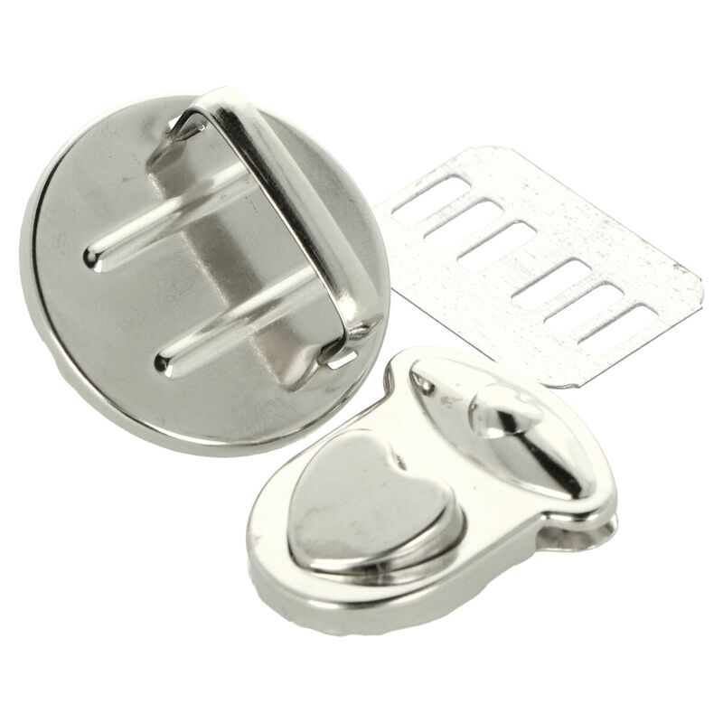 Ideal kovové zapínanie na kabelku srdce priemer 3cm