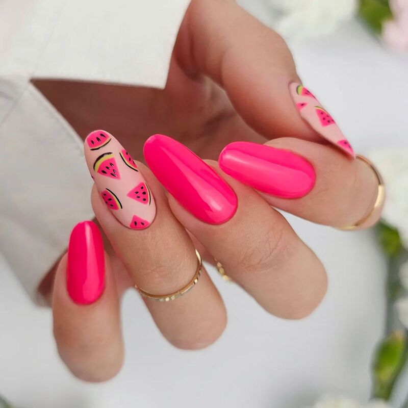 Juicy Watermelon Nails set gél lakov