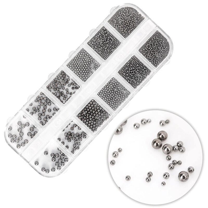Kaviár na nechty Molly Nails – čierne perličky / bulion 1000 ks