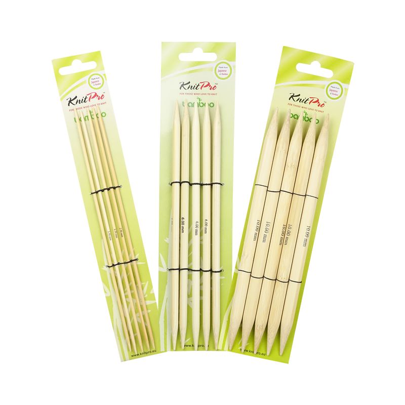 KnitPro Bamboo bambusové ponožkové ihlice 20 cm