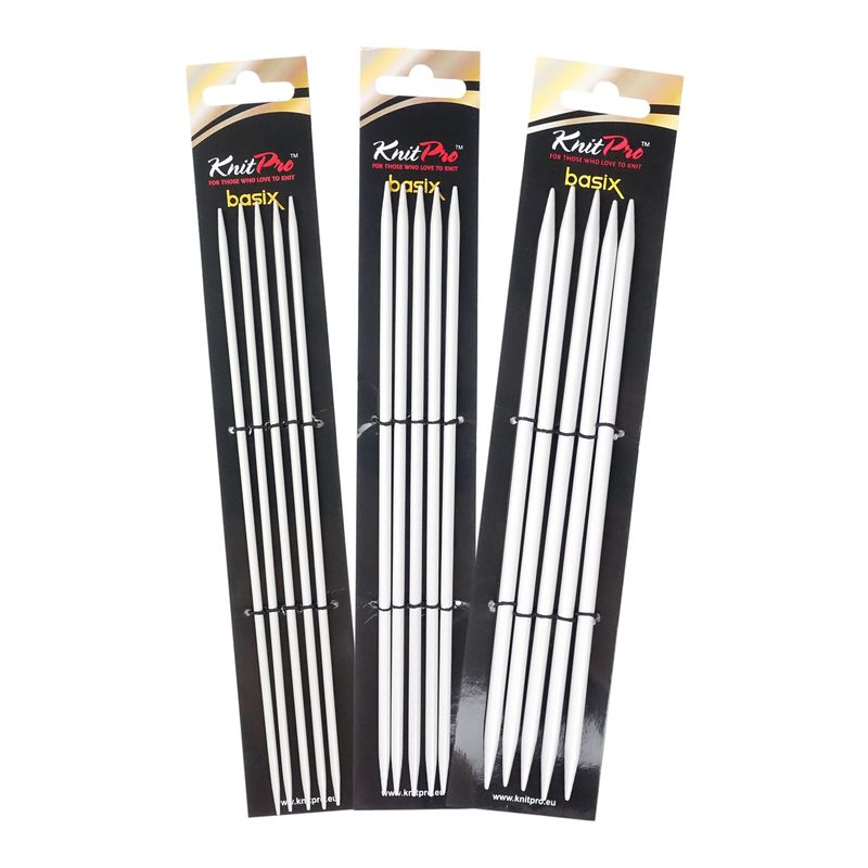 KnitPro Basix Aluminium ponožkové ihlice 20cm