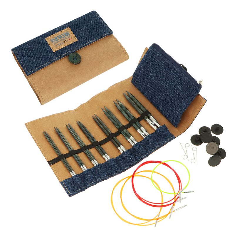 KnitPro Indigo Wood sada vymeniteľných ihlíc