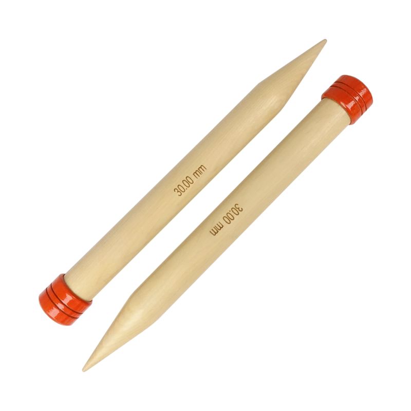 KnitPro Jumbo Birch rovné ihlice na pletenie 30 cm