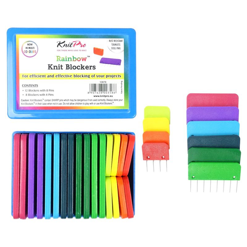 KnitPro Rainbow sada vypínacích blokovačov 20 kusov