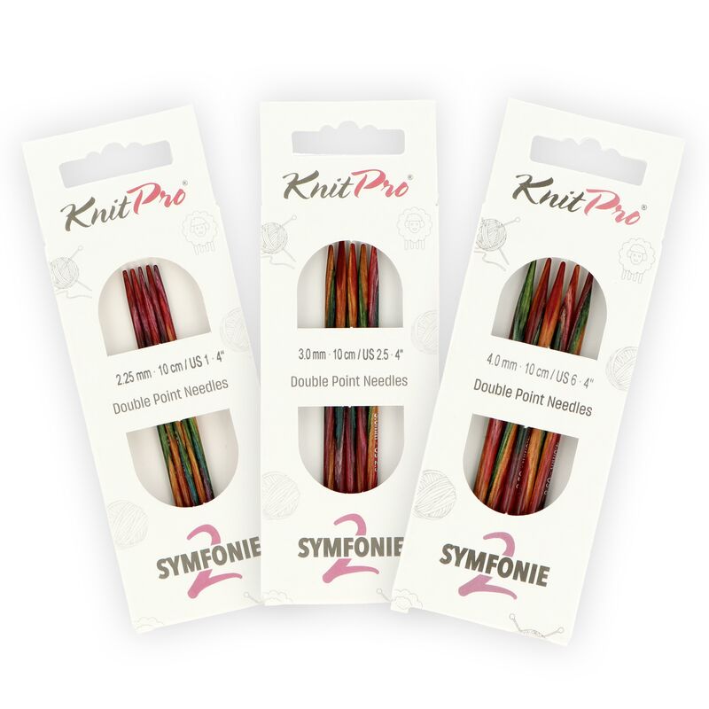 KnitPro Symfonie2 krátke ponožkové ihlice 10cm