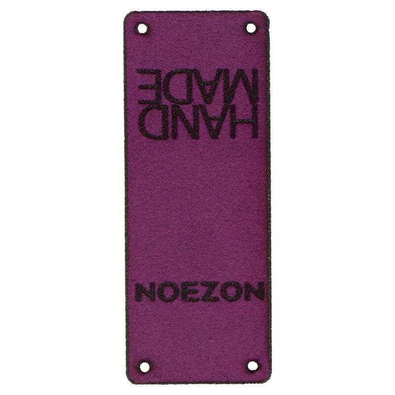 Kožený štítok Hand Made NOEZON fuchsiový