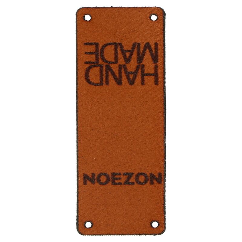 Kožený štítok Hand Made NOEZON škoricovo hnedý