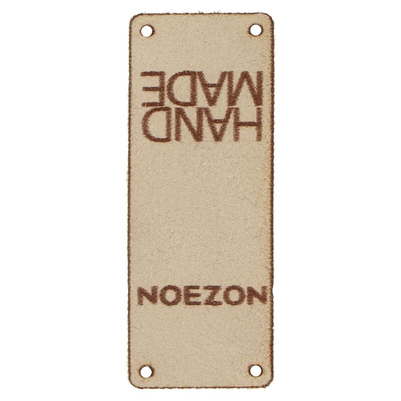 Kožený štítok Hand Made NOEZON svetlý béžový