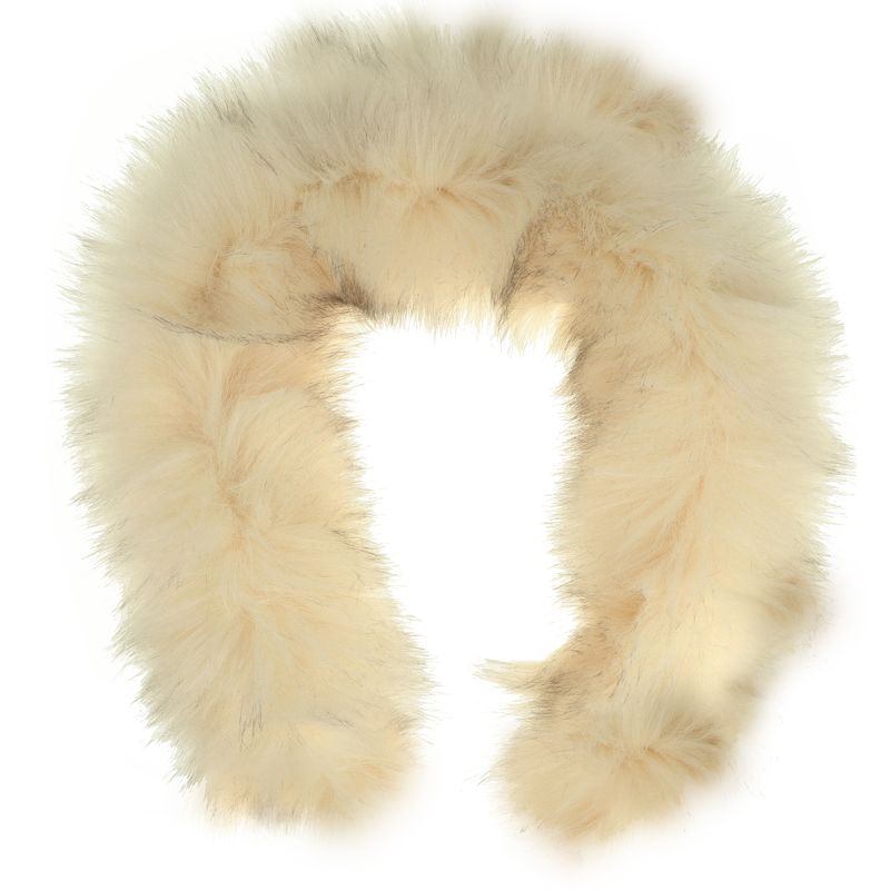 Kožušinový lem krémová biela 65 cm