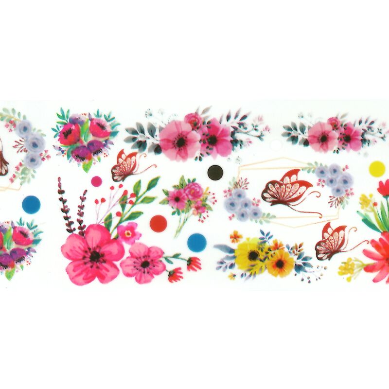 Kvetinová transfer fólia Rossart 100cm
