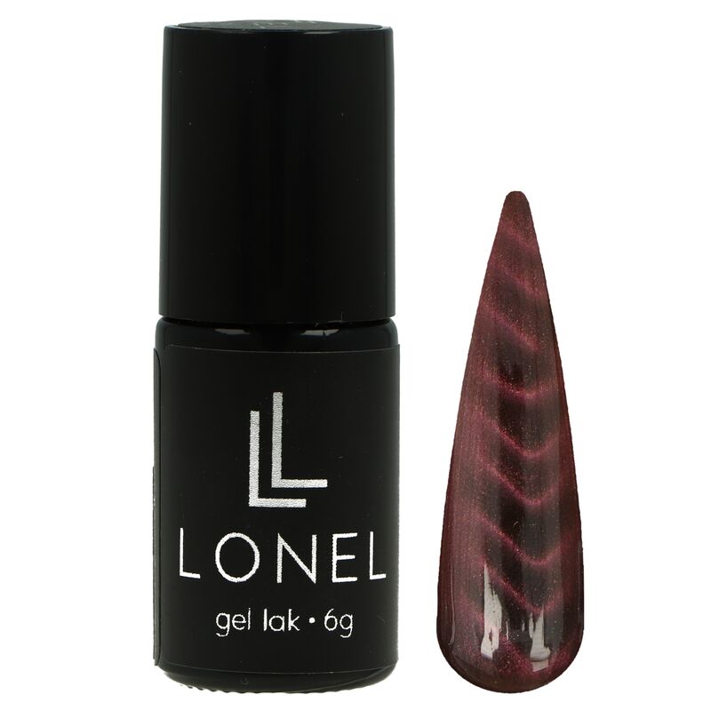 LONEL cat eye gél lak C3, červený 6g