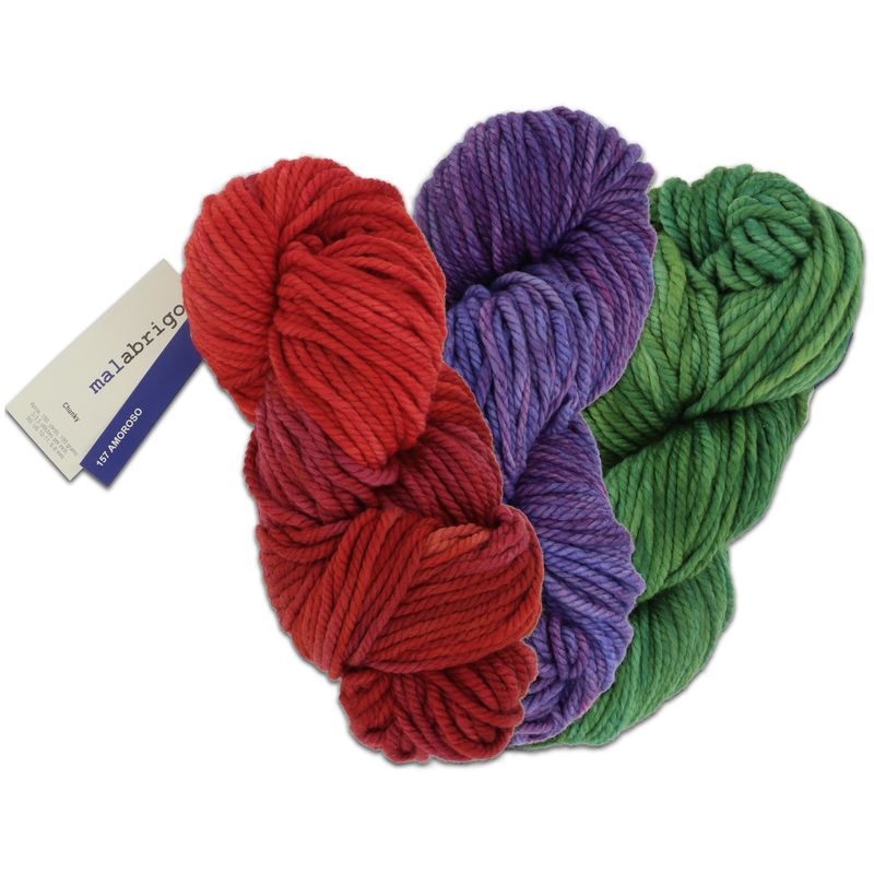 Malabrigo Chunky – hrubé merino na rýchle pletenie 100g 95m