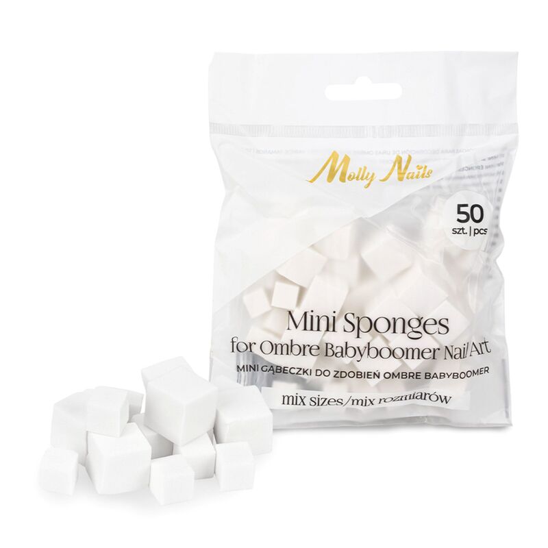 Mini hubky na ombré babyboomer Molly Nails 50ks