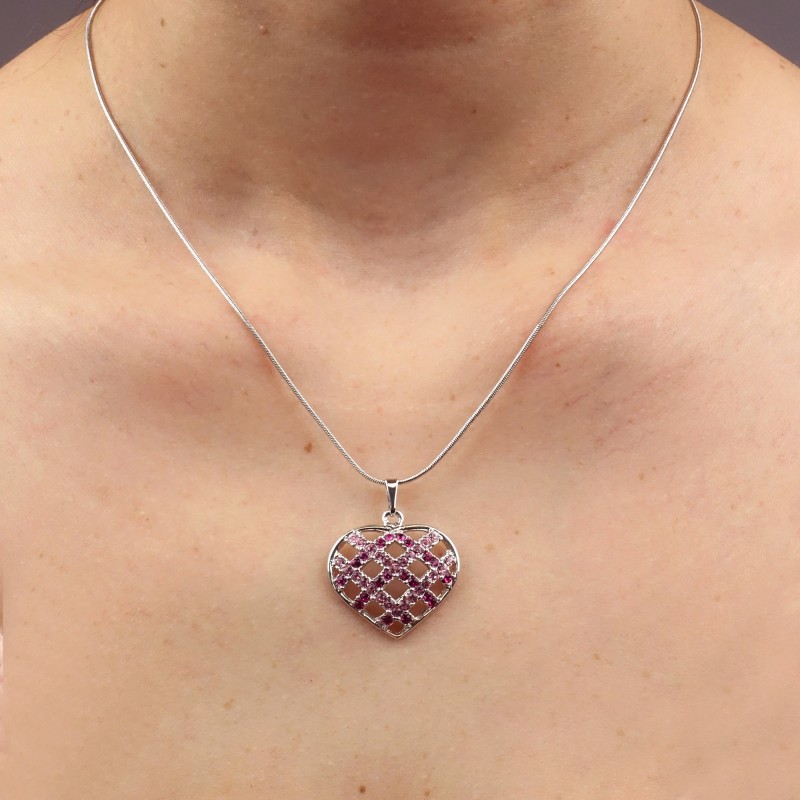 Náhrdelník v tvare srdca so Swarovski kamienkami