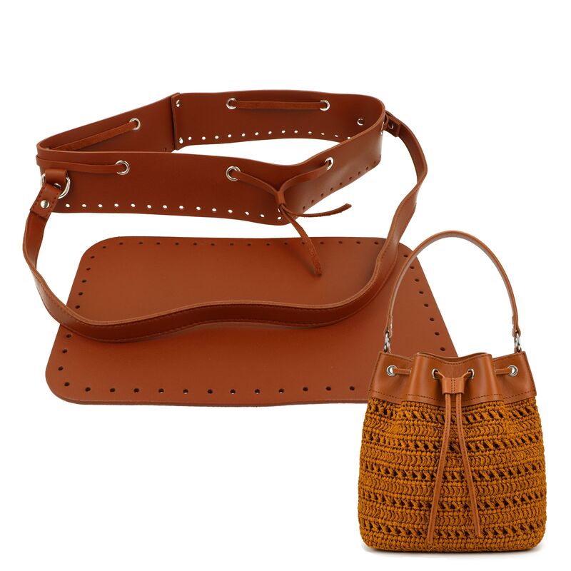 Natana set na výrobu tašky 28 x 18cm ekokoža hnedá