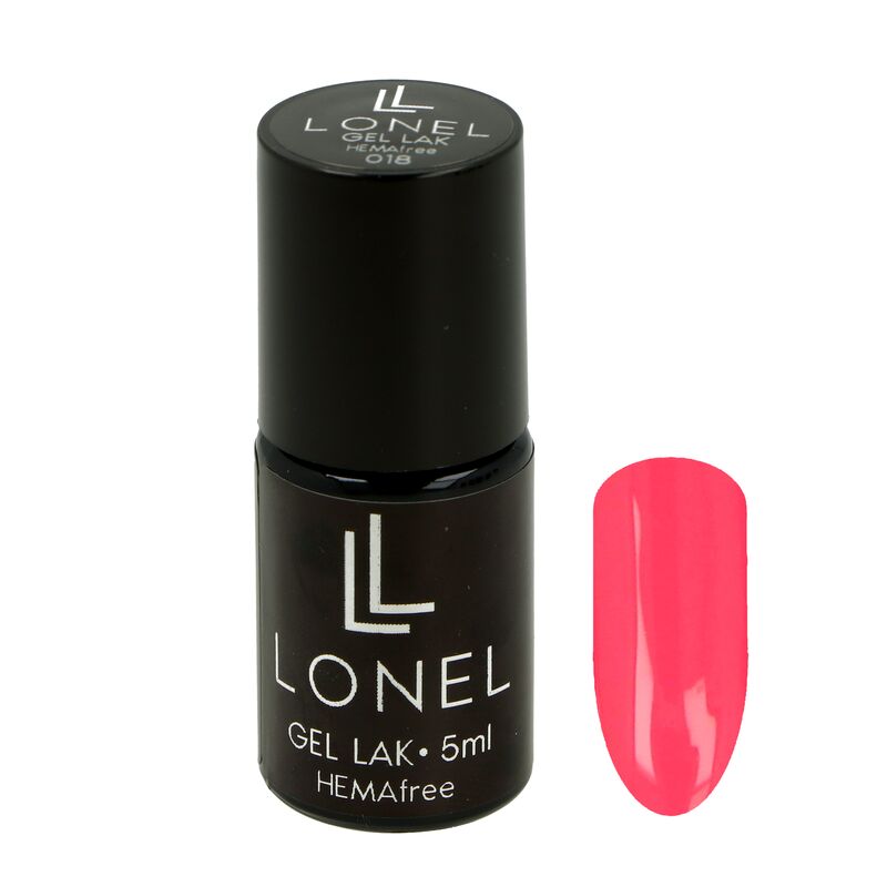 Neónovo ružový gél lak LONEL Hema Free 36 5ml