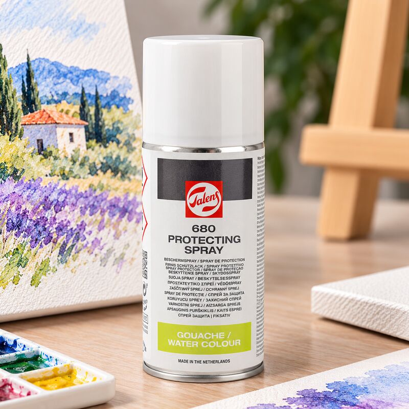 Ochranný lak v spreji Talens 150 ml – akvarel, gvaš a tuš