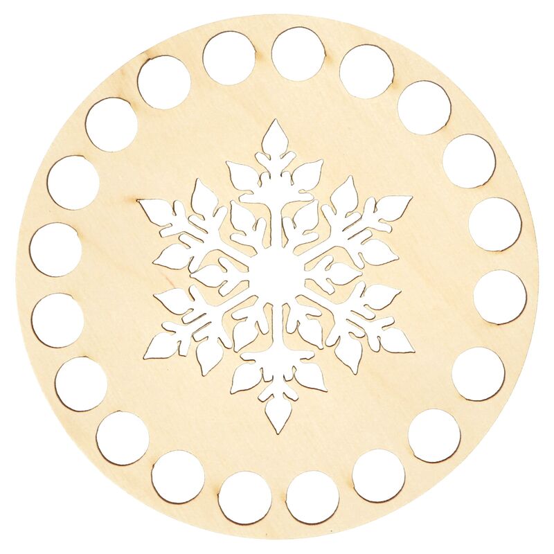 Podšálka na obháčkovanie snehová vločka 10cm