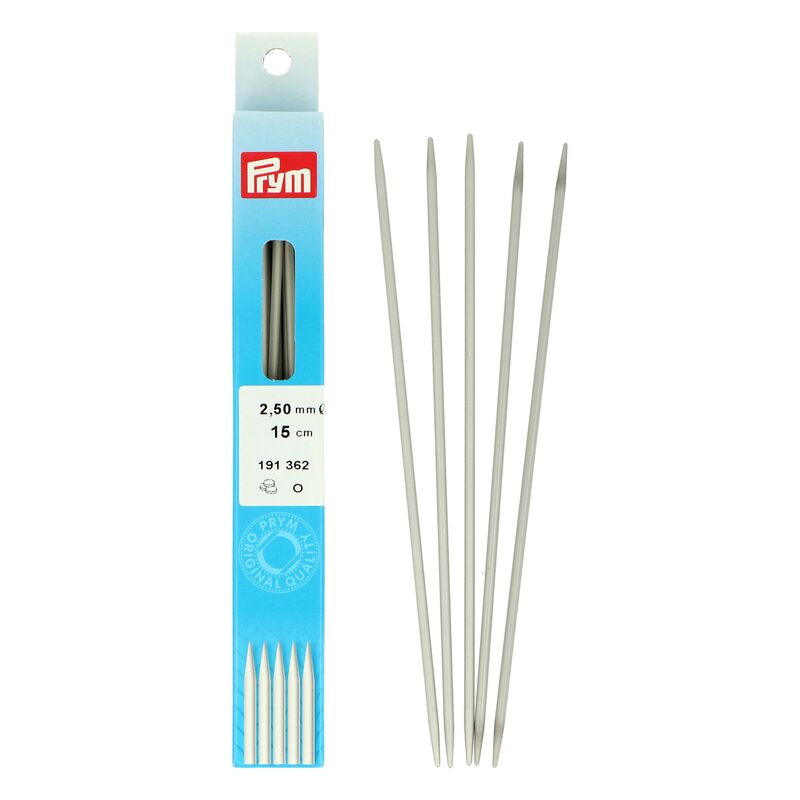 Prym Pearl Grey ponožkové ihlice 2,5mm 15cm