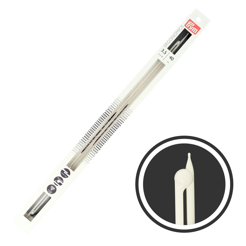 Prym rovné ergonomické ihlice na pletenie 40 cm 3,5 mm