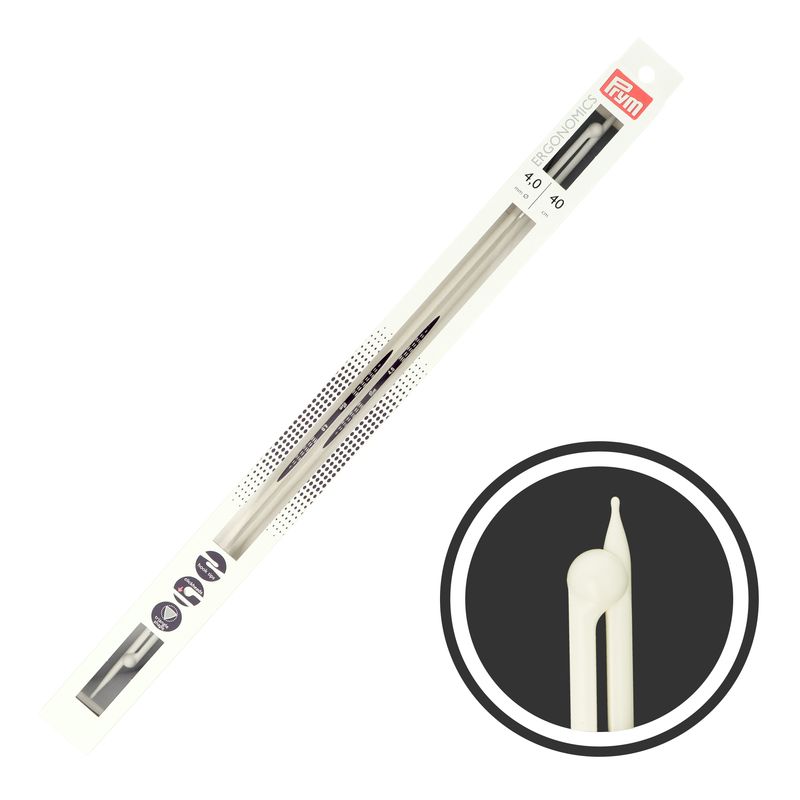 Prym rovné ergonomické ihlice na pletenie 40 cm 4 mm