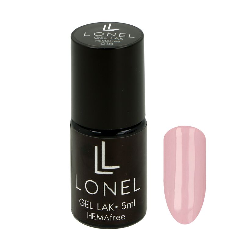 Púdrovo ružový gél lak LONEL HEMA free 003 5ml