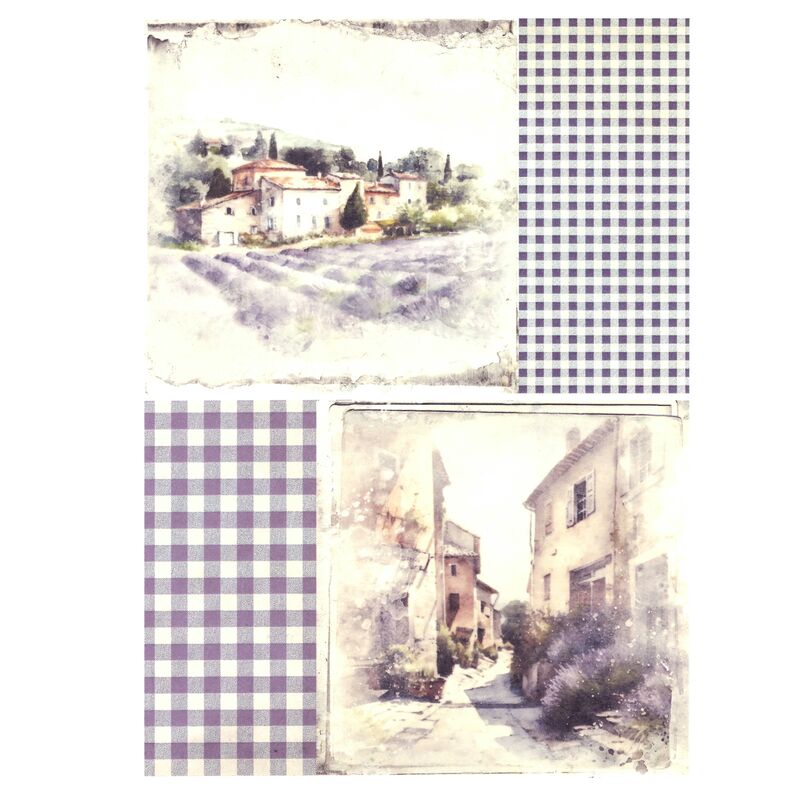 Ryžový papier levanduľová ulička A4