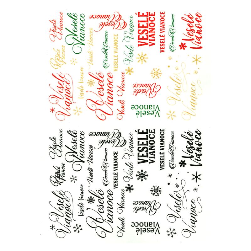 Ryžový papier Veselé Vianoce A4