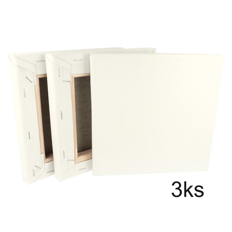 Sada 3 ks maliarskych plátien na ráme 20 x 20 cm 320 g/m²